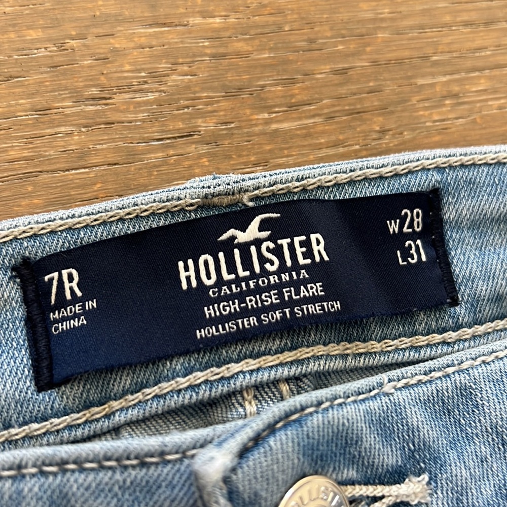 Hollister High Rise Flare Split Hem | 28 - Picture 7 of 7